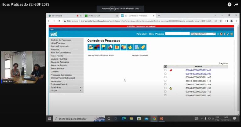 Vídeo de boas práticas no uso do SEI-GDF está disponível na internet